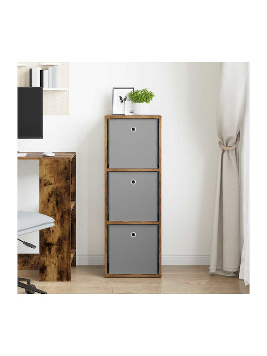 Wooden Sideboard with Drawers Smoked Oak 35x32x99.5cm