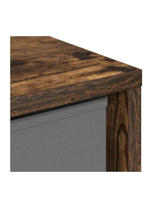 Wooden Sideboard with Drawers Smoked Oak 35x32x99.5cm