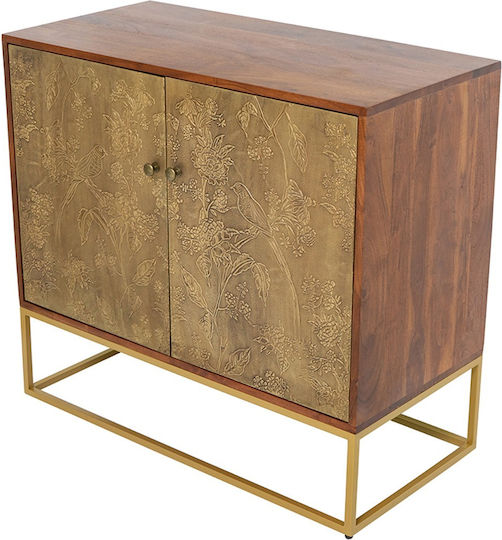 Sideboard Orion aus Massivholz Braun 83.8x40.6x75cm