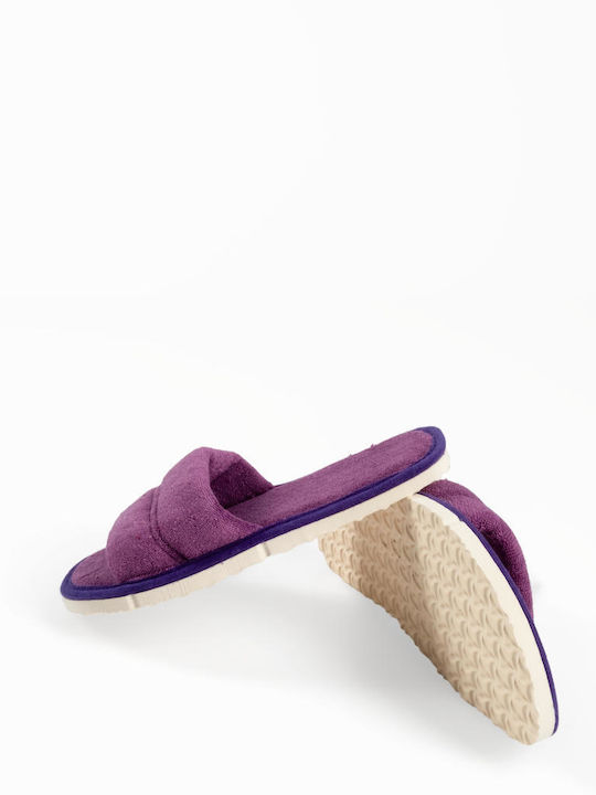 Terry Winter Women's Purple Slippers