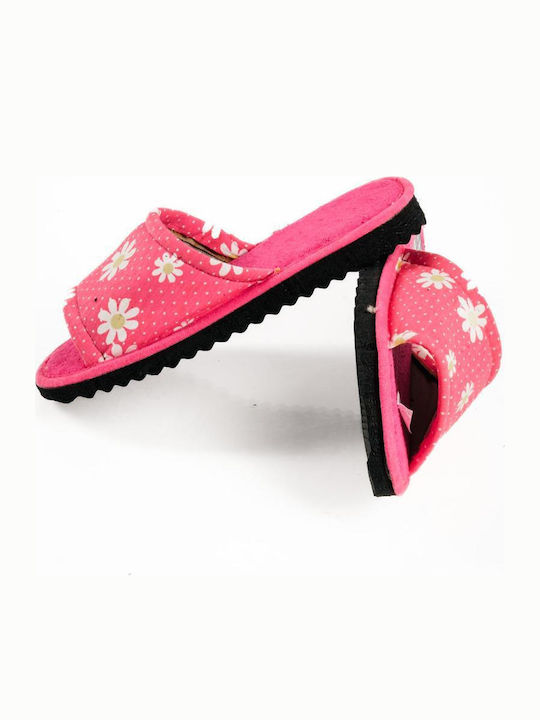 Terry Damen Hausschuhe Fuchsie