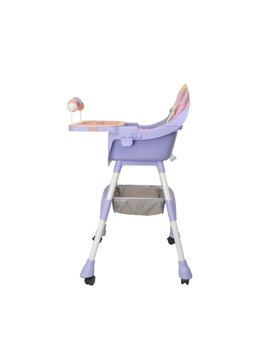 Scaun Înalt de Masă Bebe Violet