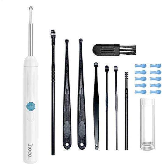 Hoco Hp65 Smart Ear Cleaning Device Hd Camera & Wifi – Otoscope Ear Cleaner Led & Earvision App White