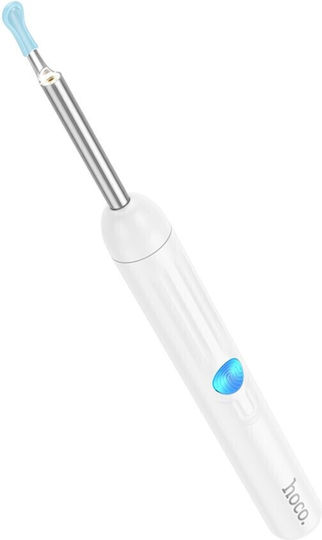 Hoco Hp65 Smart Ear Cleaning Device Hd Camera & Wifi – Otoscope Ear Cleaner Led & Earvision App White