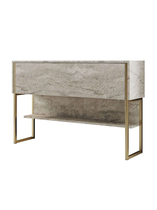 Sideboard Luxe Wooden Travertine - Gold 120x30x80cm