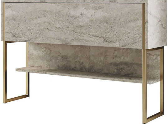 Μπουφές Luxe Ξύλινος Travertine - Χρυσό 120x30x80cm