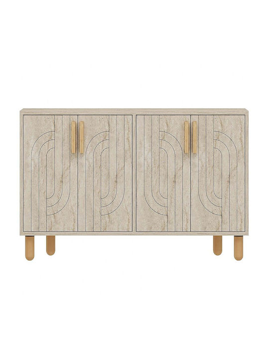 Bufet Rodney Travertine Beige-oak 120x29.6x73.6cm