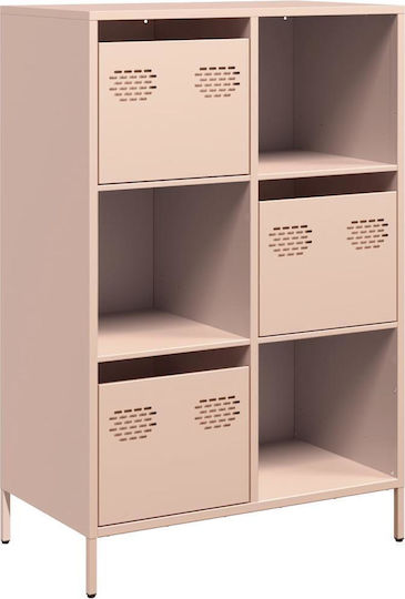 Sideboard made of Metal with Drawers Pink 68x39x103.5cm