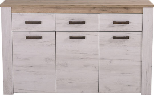 Μπουφές Kent Ξύλινος με Συρτάρια Grey Oak / White Oak 160x36.5x98cm Μπουφές Kent Ξύλινος με Συρτάρια Grey Oak / White Oak 160x36.5x98cm