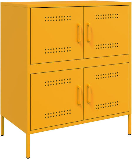 Μπουφές από Μέταλλο Μουσταρδί 68x39x79cm