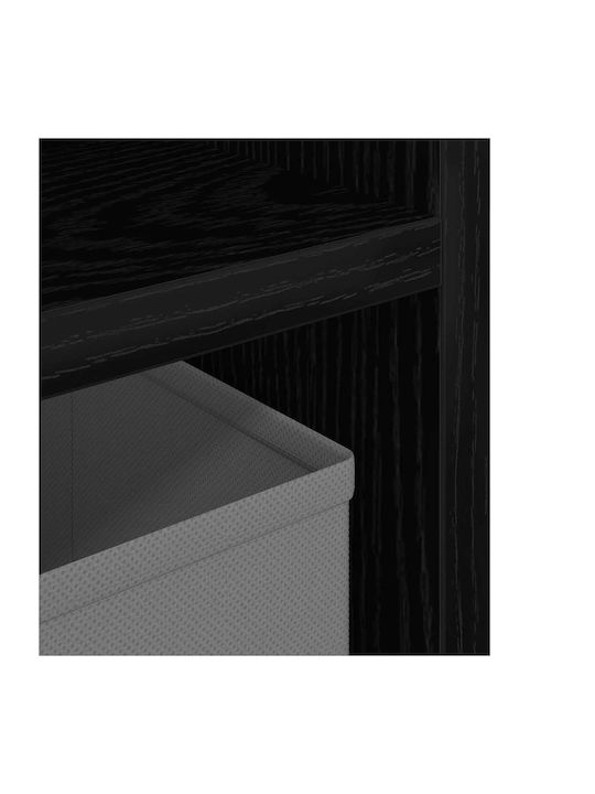 Βιβλιοθήκη Μαύρο 102x32x48.5εκ.