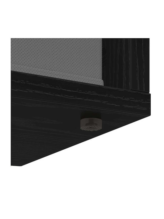 Βιβλιοθήκη Μαύρο 102x32x48.5εκ.