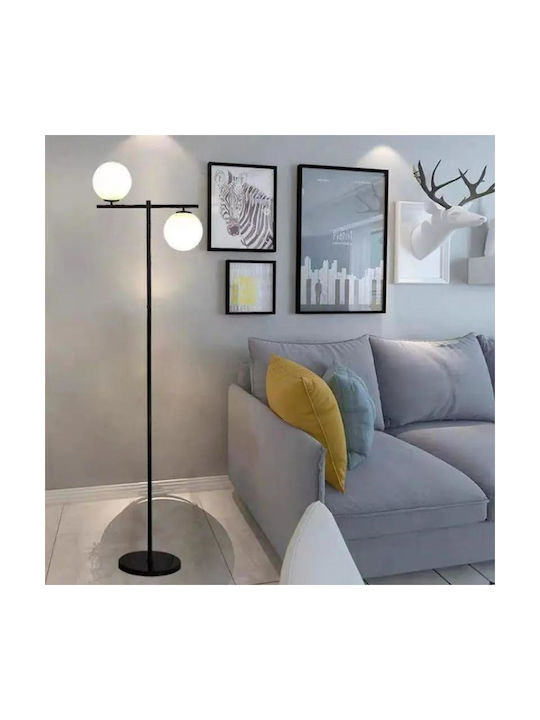 Luminastar Lampadar de Podea Înălțime 160 cm cu Bază pentru Bec E27 Negru