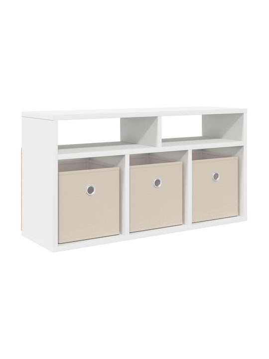 Βιβλιοθήκη Λευκό 72x22.5x38εκ.
