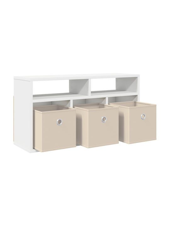 Βιβλιοθήκη Λευκό 72x22.5x38εκ.