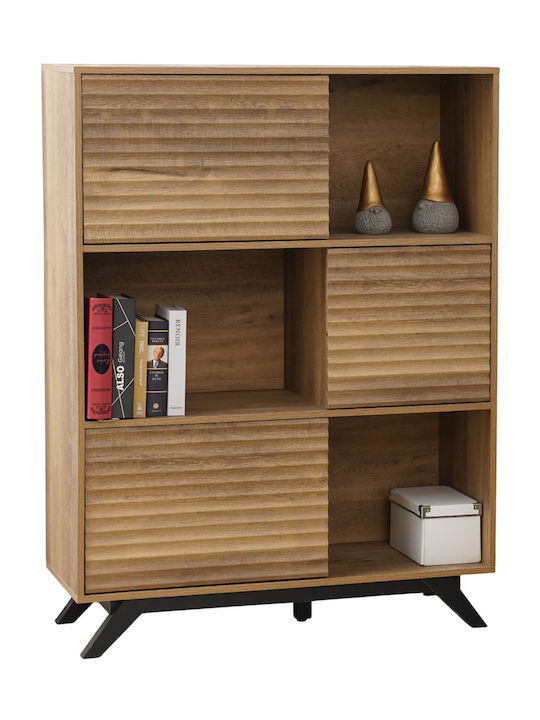 Polihome Tactile 3D Wooden Sideboard Beige 100x40x133cm