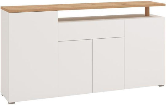 Μπουφές Aterno 180 Ξύλινος με Συρτάρια Λευκό/artisan 180x40x94cm
