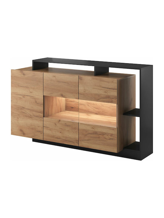 Буфет Alva L Дървен Бежов 155x44x93.5см