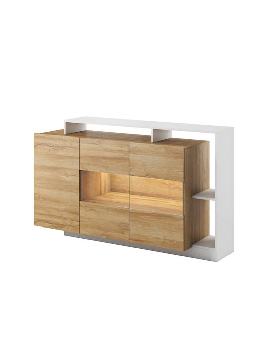 Μπουφές Walnut / White 155x44x93.5cm