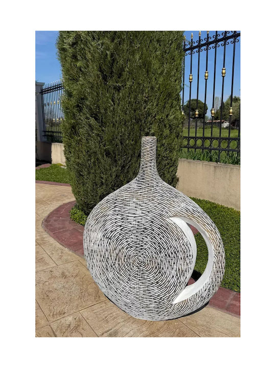Μεγάλo Διακοσμητικα Βαζo 92cm Δοχεία Πολυρητίνη Beach Stone Bowl Εξωτερικού Χώρου
