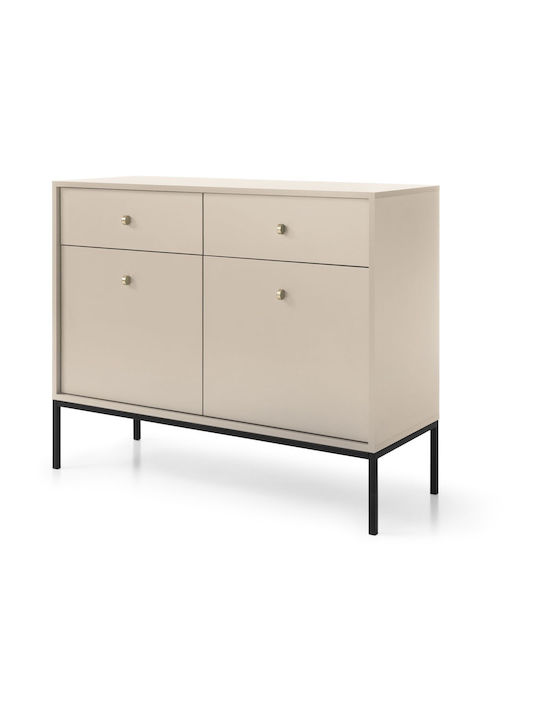 Sideboard Mono Wooden with Drawers Beige 103x39x83cm