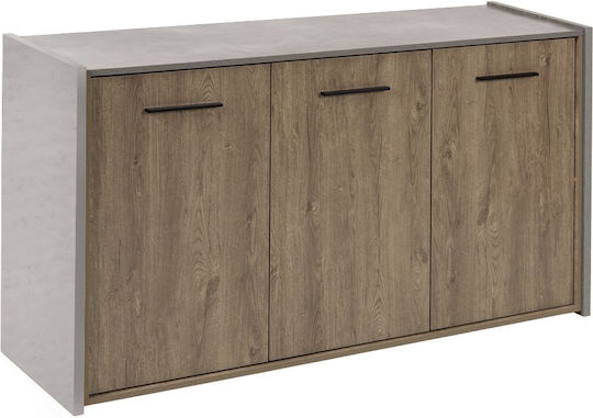 Μπουφές Bondi 2 Ξύλινος Σκούρο Cement 160x45x85cm Μπουφές Bondi 2 Ξύλινος Σκούρο Cement 160x45x85cm