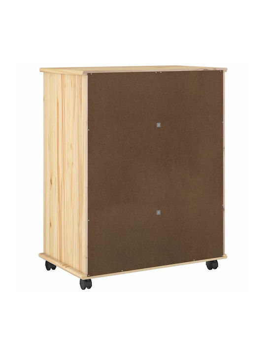 Kommode Für Schlafzimmer Aus Massivholz Braun 63,5x39x79cm