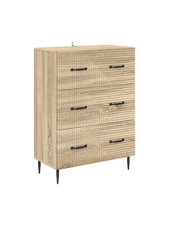 Wooden Brown Bedroom Chest of Drawers 66x34.5x89.5 cm