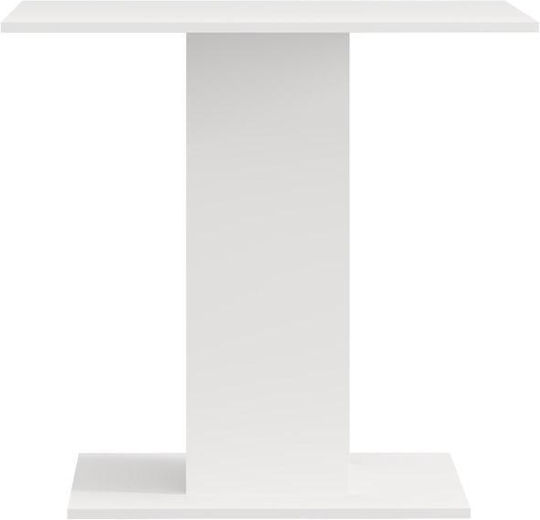 Capua Τραπέζι Τραπεζαρίας Ξύλινο Λευκο 80x80x76εκ.