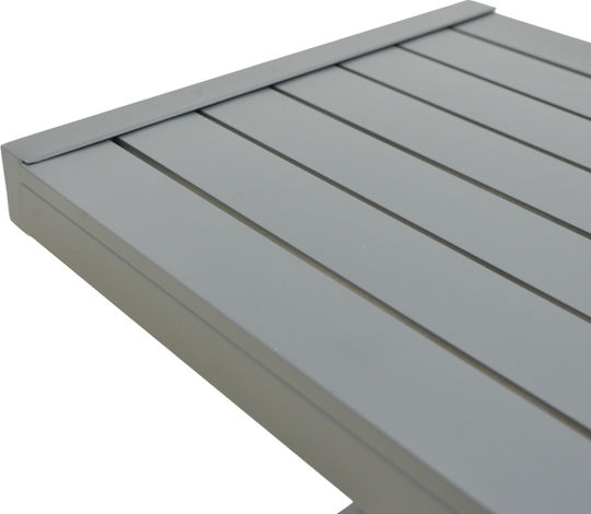 Sitting Room Table for Small Outdoor Spaces Aluminum Aether Anthracite 37.5x36.5x53cm