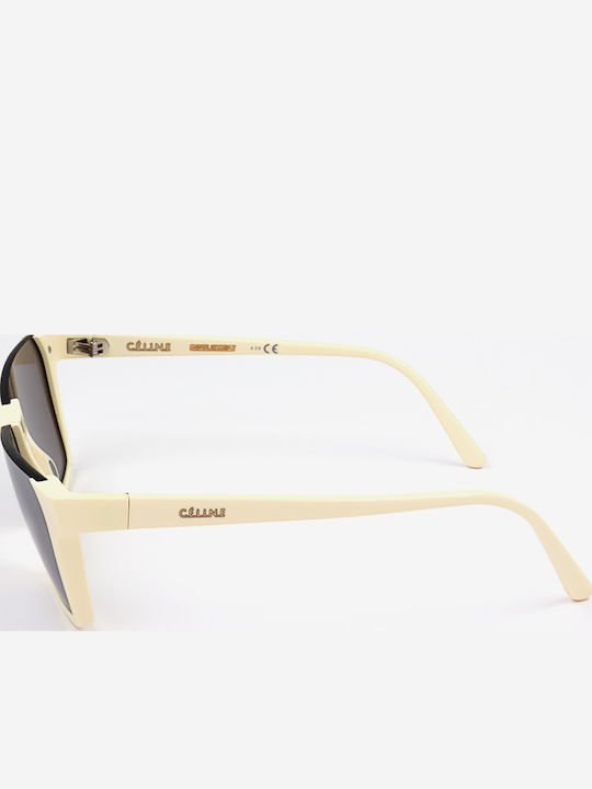 Celine Women's Sunglasses with Beige Frame and Gray Lens CL40028I-25C