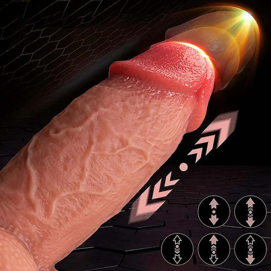 SMD Legend Dickicht Realistischer Vibrator Dildo 21,5cm Fernbedienung Schubfunktion & Heizfunktion 9 Modi Fleisch