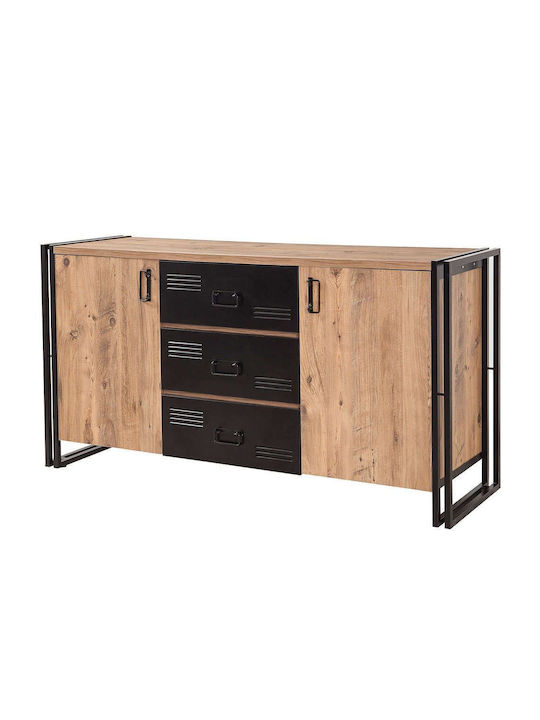 Μπουφές Pine-black 160x45x80cm