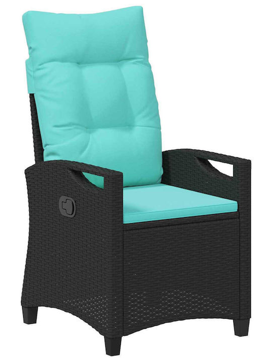 vidaXL Gartenstühle Metallisch Schwarz 56x60x112cm