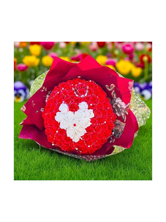Royal Red Bouquet 101 Soap Roses Decorative Accessories 40 Cm Royal Red Bouquet 101 Soap Roses Decorative Accessories 40 Cm