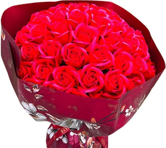 Buchet Regal Roșu 55 Trandafiri Săpun Buchet Regal Roșu 55 Trandafiri Săpun