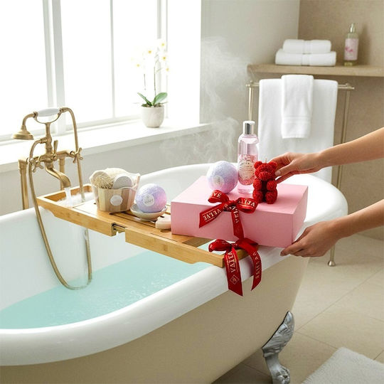 Set Spa Premium Femei 250 Ml Gel De Duș Lumânare În Formă De Ursuleț Accesorii Pentru Baie
