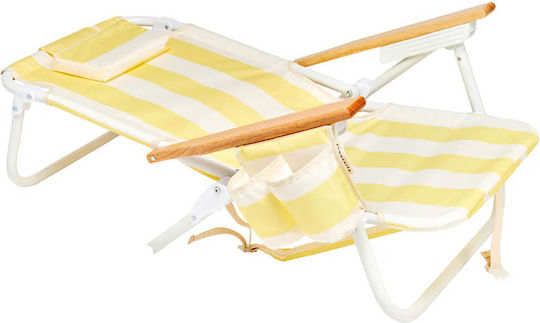 Sunnylife Deluxe Beach Chair La Mer Limon Stripe Yellow 9339296072509
