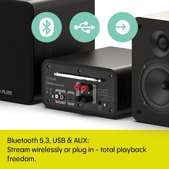 Pure Ηχοσύστημα 2.0 255604 40W με CD Player