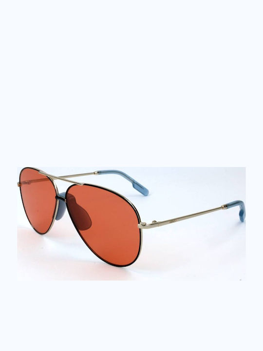Kenzo Unisex Γυαλιά Ηλίου με Μαύρο Σκελετό και Πορτοκαλί Φακό KZ40012I 32S