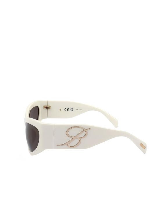 Blumarine Unisex Sunglasses with White Frame SBM840