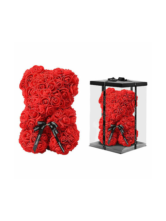 Ursuleț din Trandafiri Artificiali 422982 Red 25cm în cutie HOMie
