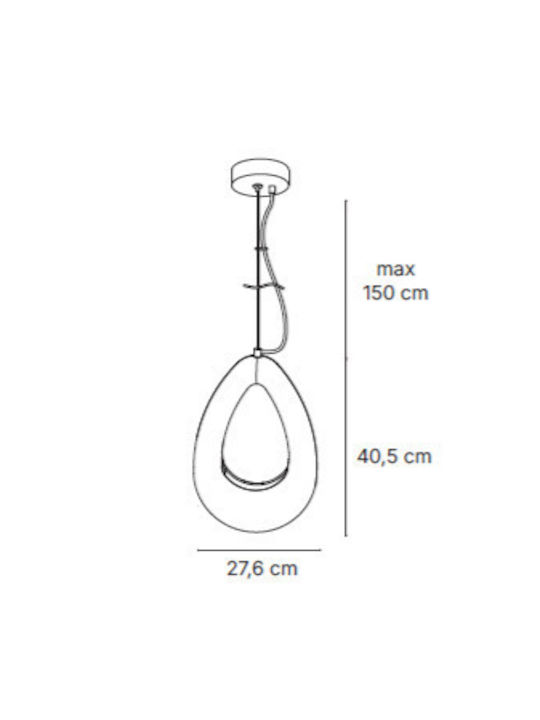 Inlight Ceiling Light White Ball with G9 Socket 27.6x27.6x40.5cm