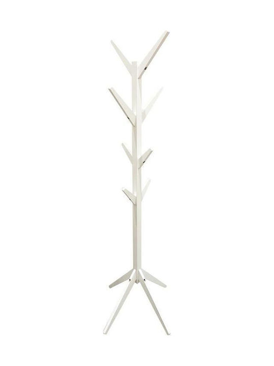 Freistehender Kleiderständer Hölzernes Weiß 45x45x177cm