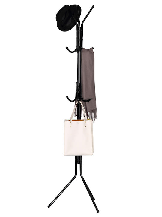 Leon Metal Coat Rack Black 42x42x167cm