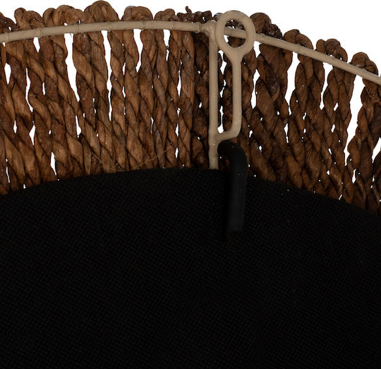 Oglindă de Perete cu Ramă din Rattan Bej 90x70cm