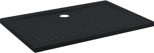vidaXL Porcelain Shower Tray 120x80cm Black