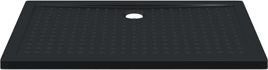 vidaXL Porcelain Shower Tray 120x80cm Black