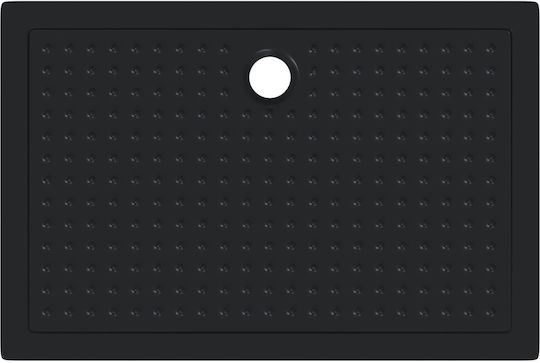 vidaXL Porcelain Shower Tray 120x80cm Black