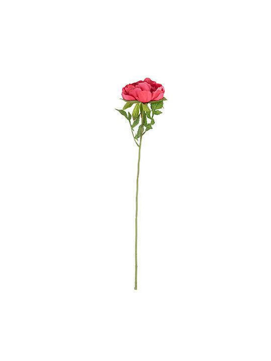 Ramură Decorativă de Bujor Fuchsia Verde 56x10cm pentru Casă Frumoasă